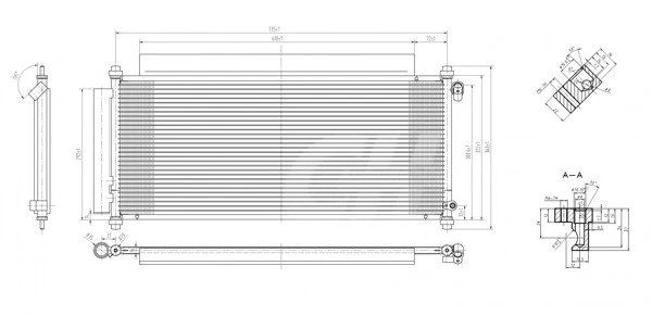 CONDENSER AIR CONDITIONING 607 806 FOR HONDA L13A1 1.3L L12A1/L12A4 1.2L 4cyl - Image 2 of 4