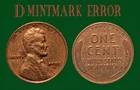 1956 D Mintmark Error Lincoln Wheat Cent Fine-Very-Fine Circulated Condition