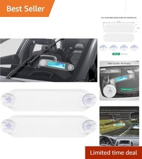 Easy Install EZ Pass Holder with Strong Suction Cups - 2 Pack For All Vehicles
