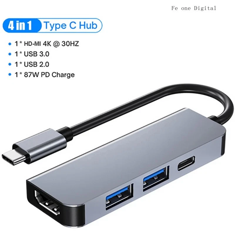 TYPE-C HUB to HDMI Compatible PD USB Adapter SD USB 3.0 for Macbook Air Pro - Image 3 of 4