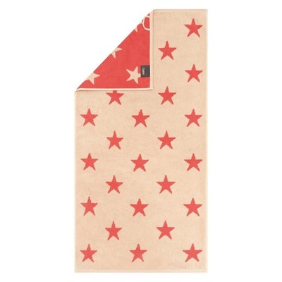 Cawö NEW STARS Handtuch Duschtuch Baumwolle Beige Pink Sterne 50 x 100 cm