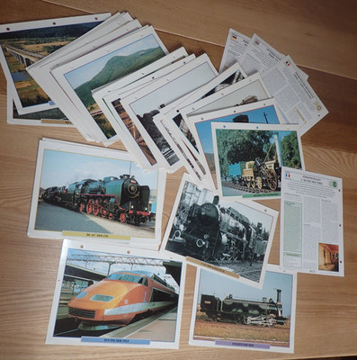 Mind. 60 Fotokarten Enzyklopädie der Eisenbahnen, Alba-Verlag, 1996/97 Konvolut