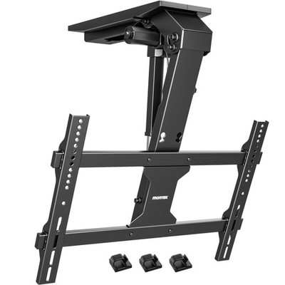 monTEK Motorized Ceiling TV Mount with Remote for 3775 Inch TVs, Electric TV ...