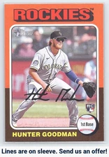 Hunter Goodman 2024 Topps Heritage Colorado Rockies RC