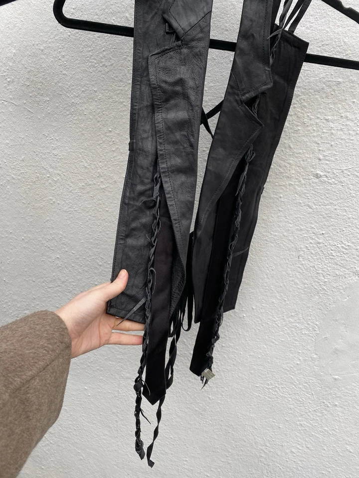 Ann Demeulemeester Spring 2003 Leather Vest / Waistcoat - Image 3 of 4