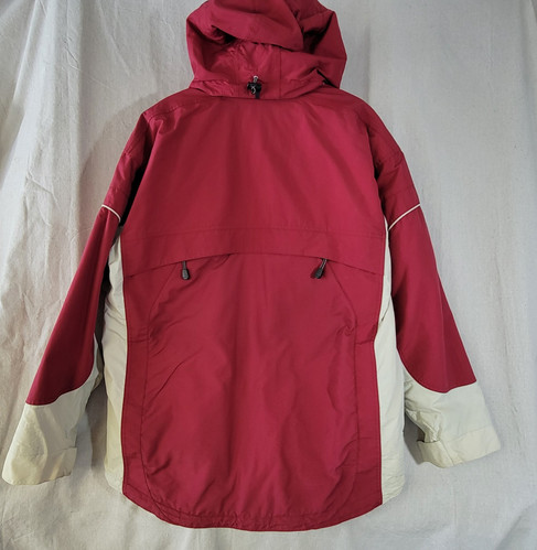 Mens Obermeyer Insulated Ski Jacket Maroon White Colorblock Size Large - Picture 4 of 22