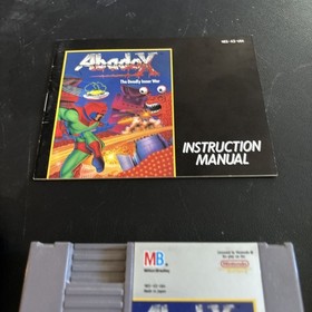 Abadox The Deadly Inner War  and Manual  NES Game (Nintendo, Nes )  Great Lable