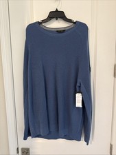 NWT Men  s Rhone Mens Walden Crewneck Sweater Blue Horizon Marle 2XL