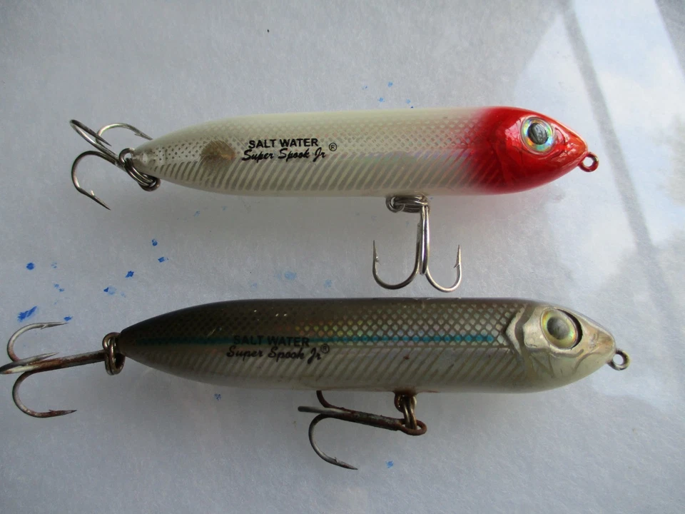 Heddon Super Spook Jr (Saltwater) - 1/2oz. Red Head & Mullet - Image 3 of 4