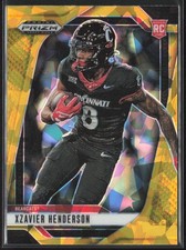 2025 Panini Prizm Draft Picks #15 Xzavier Henderson Prizms Gold Ice