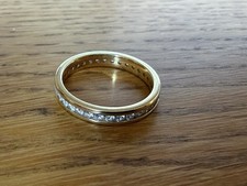 18ct Yellow Gold Full Eternity Ring With 0.6ct Diamonds Size L