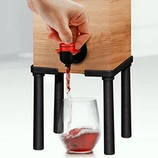 Wine Box Stand Drink Dispenser for One-Hand Pouring, Fits 3L Boxed Wine, 5.5 In