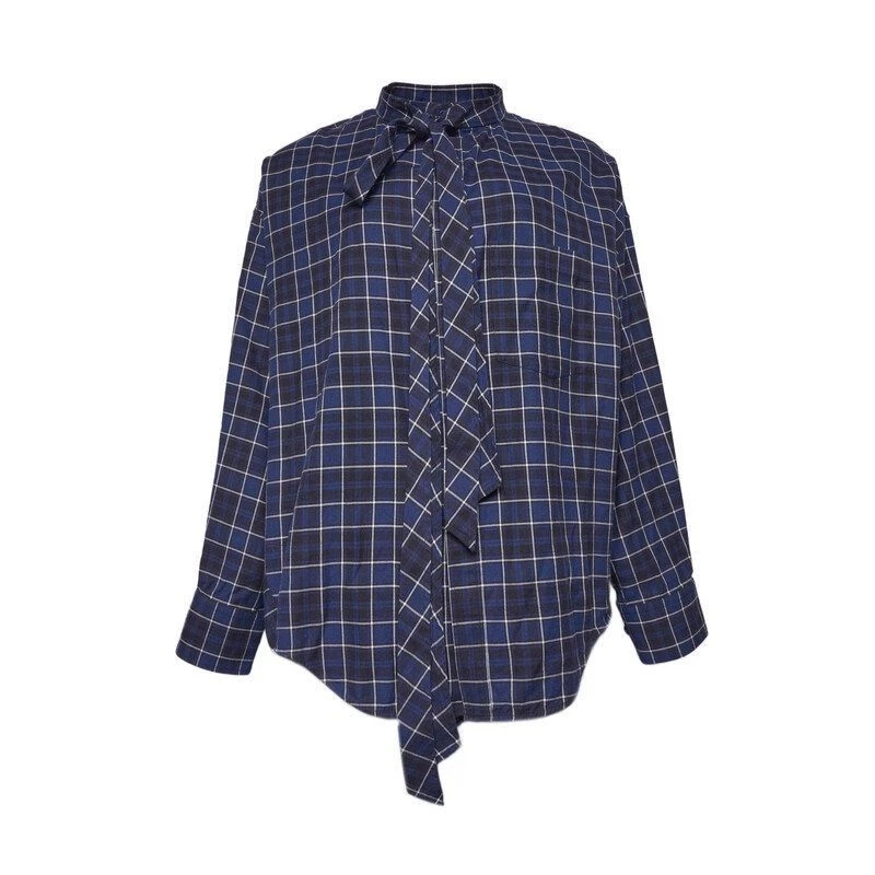 Balenciaga Camicia a righe Navy 520497 114730244