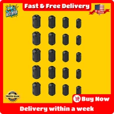 20 Pack Ferrite Chokes Bead Ring Core RFI EMI Noise Suppressor Filter Cable Clip