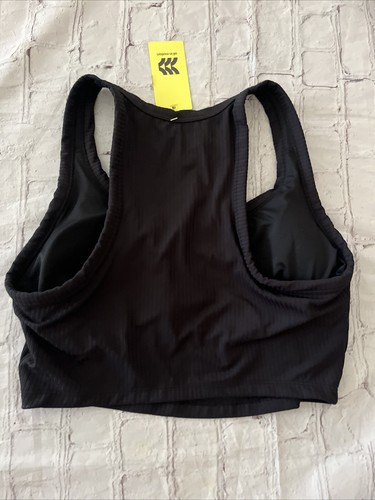 Sujetador All In Motion para mujer talla S pequeño espalda deportiva negro soporte medio - Imagen 3 de 4
