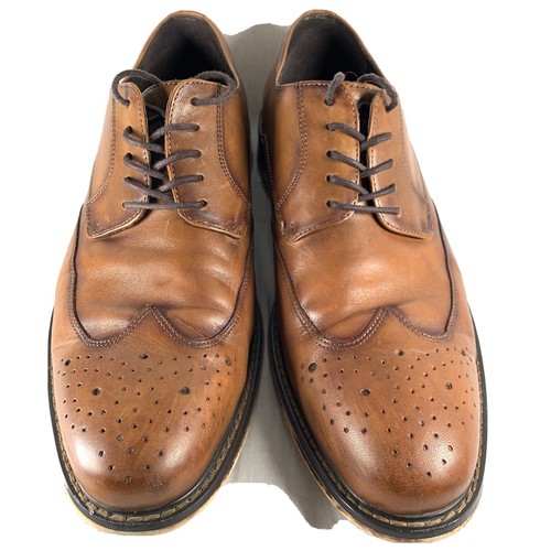 Leather Wingtip Oxford Dress Shoes Size 