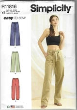 Simplicity R11816 Sewing Pattern Misses' Pants SZ 18-26 UNCUT