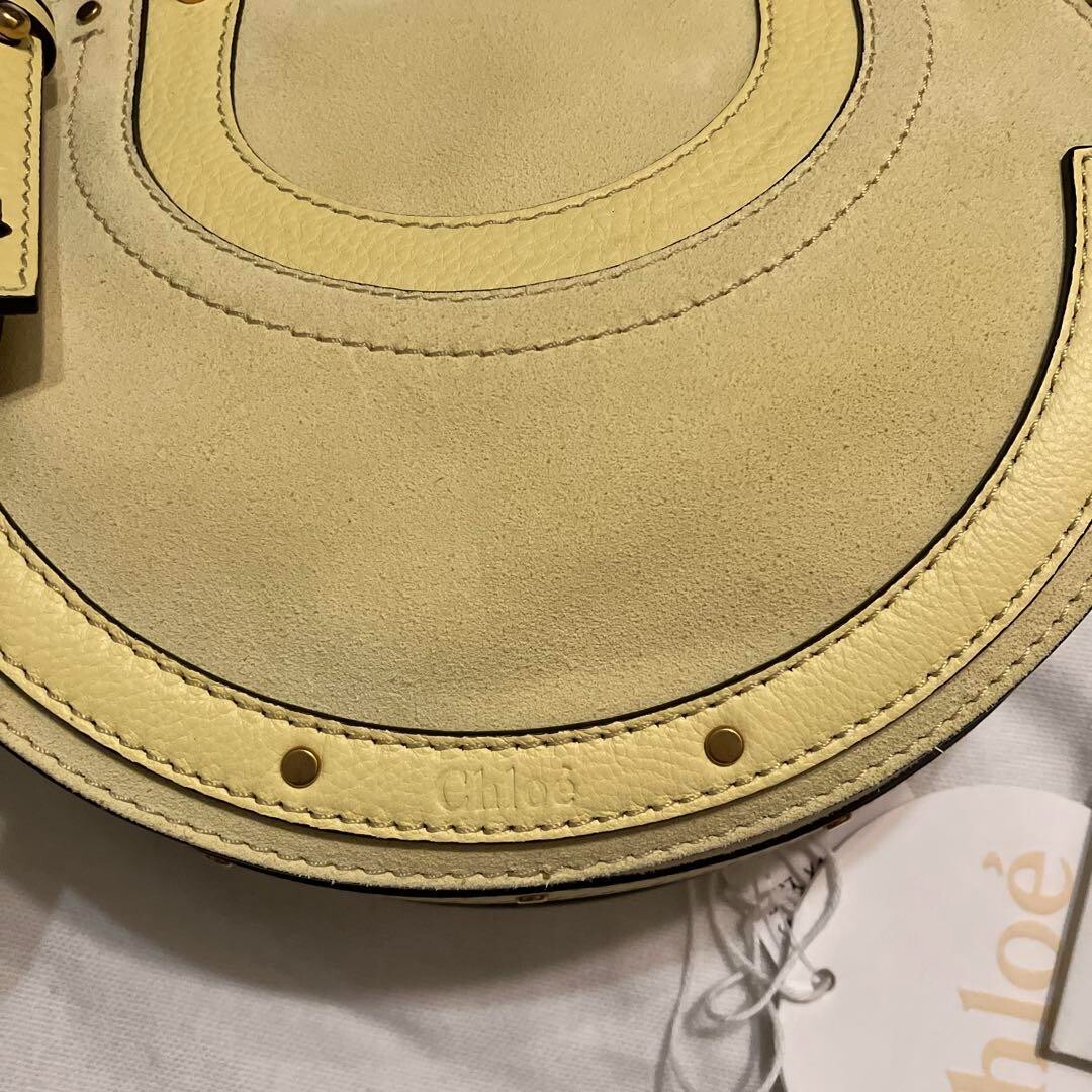 CHLOE Pixie Leather Suede 2way Handbag Shoulder Bag Lemonade