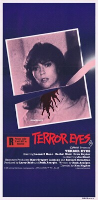 TERROR EYES aka NIGHT SCHOOL Original Daybill Movie poster Rachel Ward Slasher 