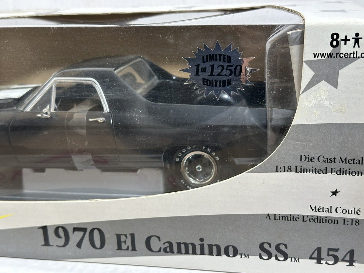 ERTL AMERICAN MUSCLE ELITE 1970 EL CAMINO SS 454 BLACK 1:18