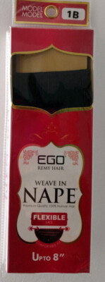 MODEL MODEL EGO REMY WEAVEIN NAPE PREMIUM QUALITY 100% HUMAN HAIR UP 8'' COLOR 1B