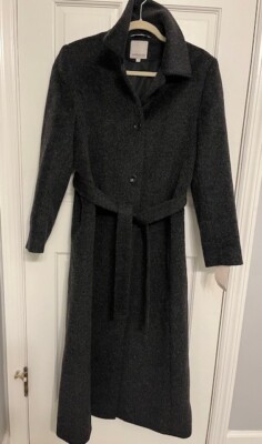 Anne Klein Full Length Wool Mohair Coat Size NWT