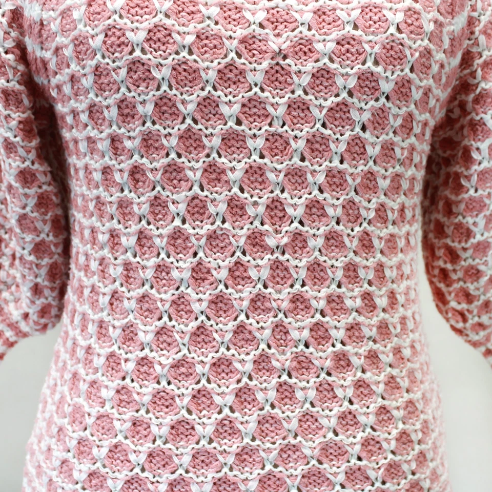 Blusa suéter Rebecca Taylor La Vie argyle tejido cinta mangas 3/4 punto XS Foto 4 de 4