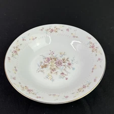 Vintage Porcelain Floral Dinner Bowl By China Made in China 8”