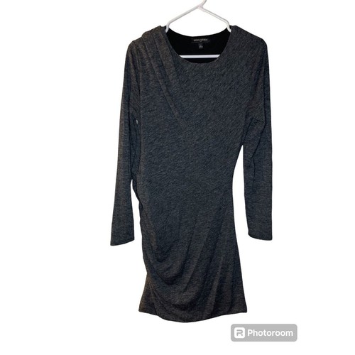 Banana Republic Grey Long sleeve Sheath Dress Size Large Ruched Layered - Picture 3 of 6