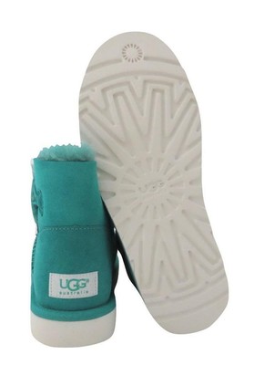New NIB Ugg Classic Mini Bailey Button Boots Neon Jade Green w/ White Sole  RARE! | eBay