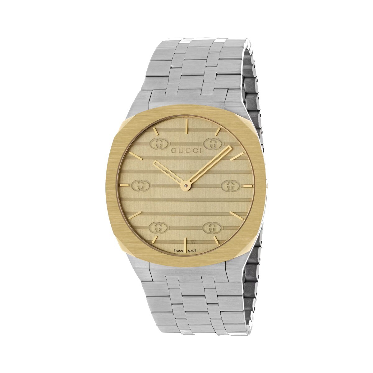 YA163405 GUCCI 25H / orologio unisex / quadrante dorato / cassa acciaio e PVD...