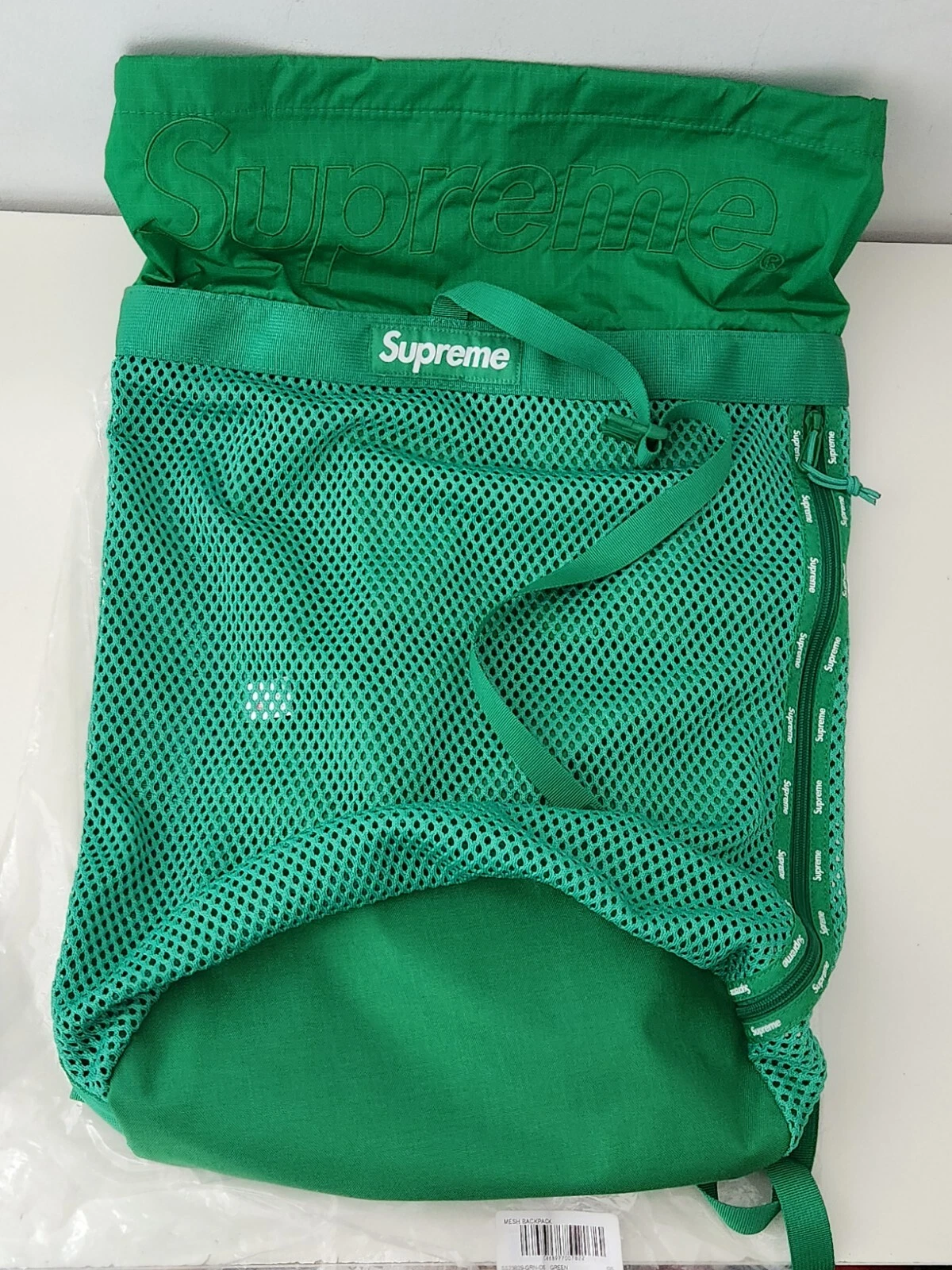 SS23 Supreme Netz Rucksack Grün Tasche 21L Neu mit Etikett