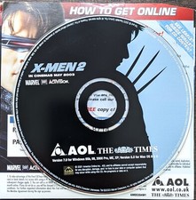 X-MEN 2 America Online Collectible Disc, AOL CD, Vintage, !