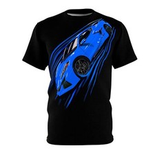 Camiseta Azul Corvette C8 Z06 American Muscle Unisex Corte y Costura