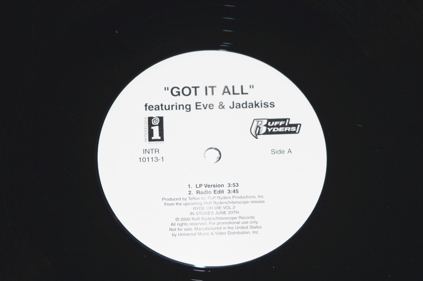 Got it All Ryde Or Die Vol.2 EVE Jadakiss12" Maxi Single Vinyl(NM