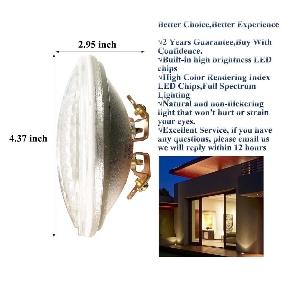LED PAR36 Bulb 9W 5000K Eq to 60W Halogen 10-30V Waterproof IP68 Flood Landsc... - Image 3 of 4