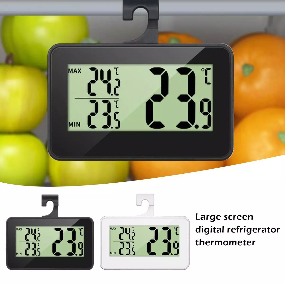 LED digital thermometer refrigerator freezer maximum and minimum