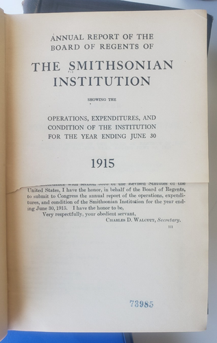 Annual Report of the Smithsonian Institute 1897, 1904,1915-1918,1922,1942, 1950 - Picture 8 of 19