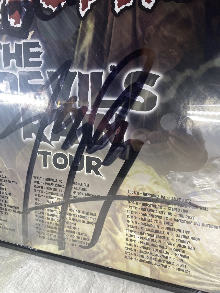 Misfits The Devils Rain Tour Poster Hand Signed By Jerry Only