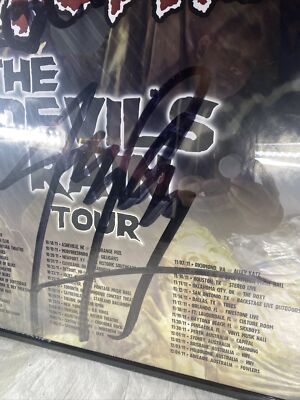Misfits The Devils Rain Tour Poster Hand Signed By Jerry Only