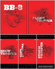 Topps Star Wars Digital Card Trader 5 Card TFA Red Pencils Insert Set