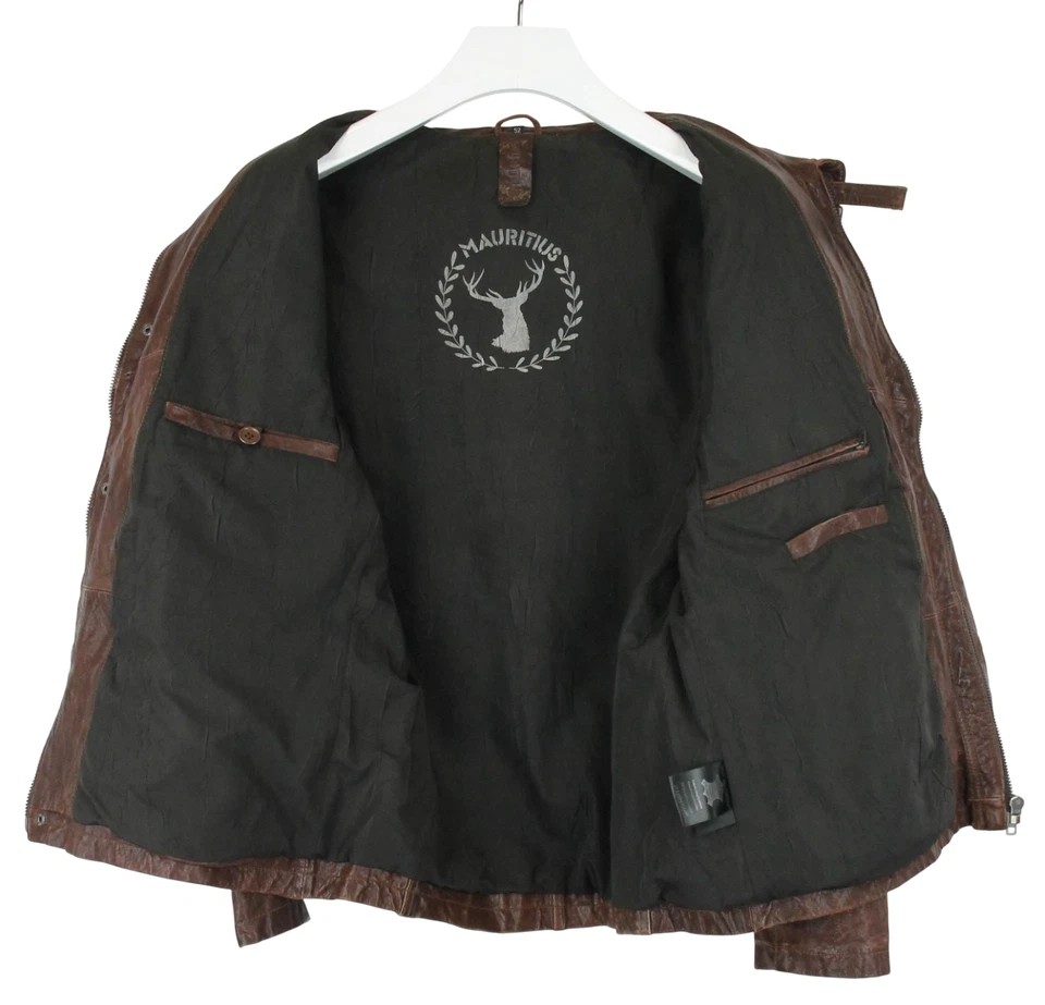 Chaqueta Mauricio Hombre (UE) 52 Cuero Cremallera Oculta Forrada Capucha Foto 4 de 4