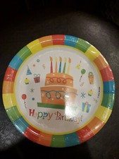 Happy Birthday Party Plates 9 Inch Pack Of 8