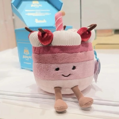 Jelly Cat 15cm Cherry Rainbow Birthday Cake Plush Doll Holiday Gift Pet Toy - Picture 6 of 11