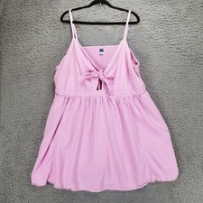 Old Navy Dress Womens 4X Pink Linen Blend Sleeveless Mini