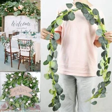 2 Meter Artificial Plant Green Leaves Hanging Eucalyptus Leaf Home Garden Decor