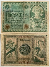 Germany 50 Mark 1920 Berlin Reichsbanknote - 104 Years Old