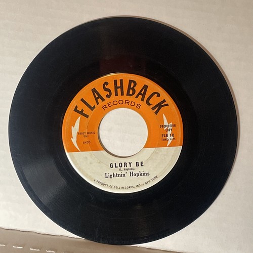 Lightnin' Hopkins – Mojo Hand / Glory Be on Flashback Records 45 7" Blues 1963 - Picture 4 of 4