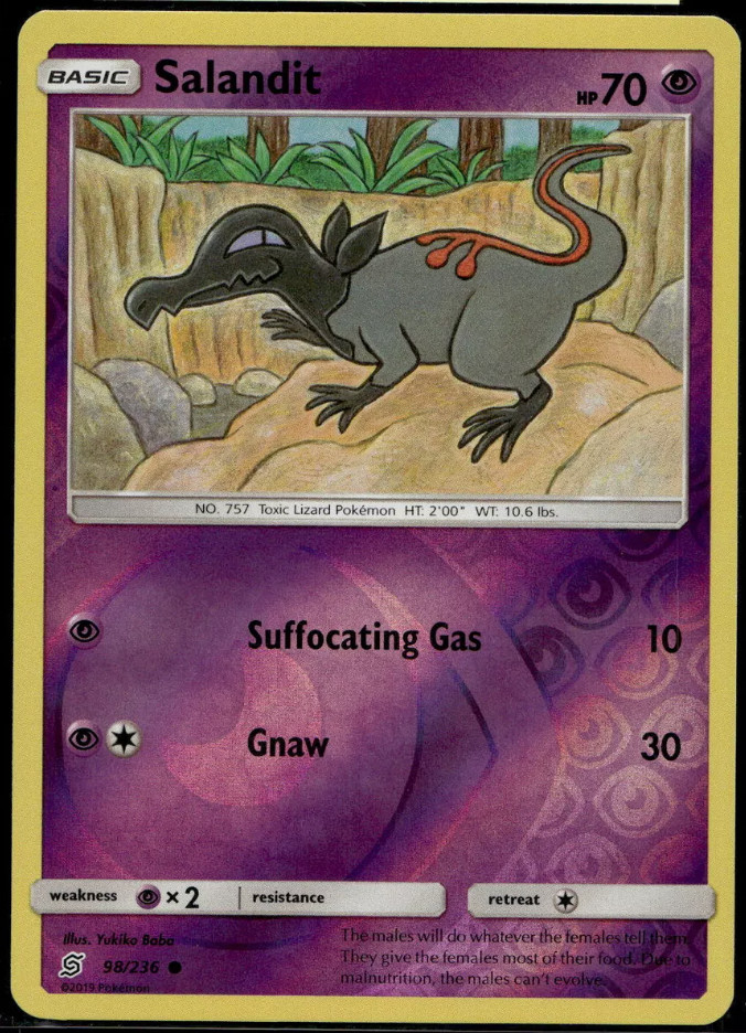 Pokemon - Salandit - 98/236 - Unified Minds - Reverse Holo - NM/M - NEW