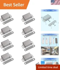 30lb High Magnetic Door Catch - Stainless Steel Closure for Home Safety (8-Pack)